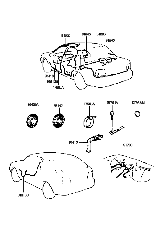 Hyundai 91780-24000 Wiring Assembly-Back Up Extension 91780-24000 Hyundai Wiring Assembly-Back Up Extension