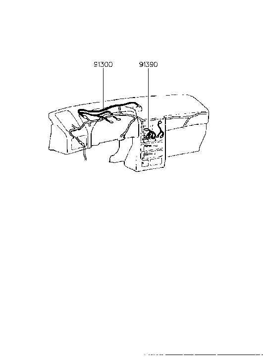 91390-24000-D Hyundai Wiring Assembly-Switch Extension