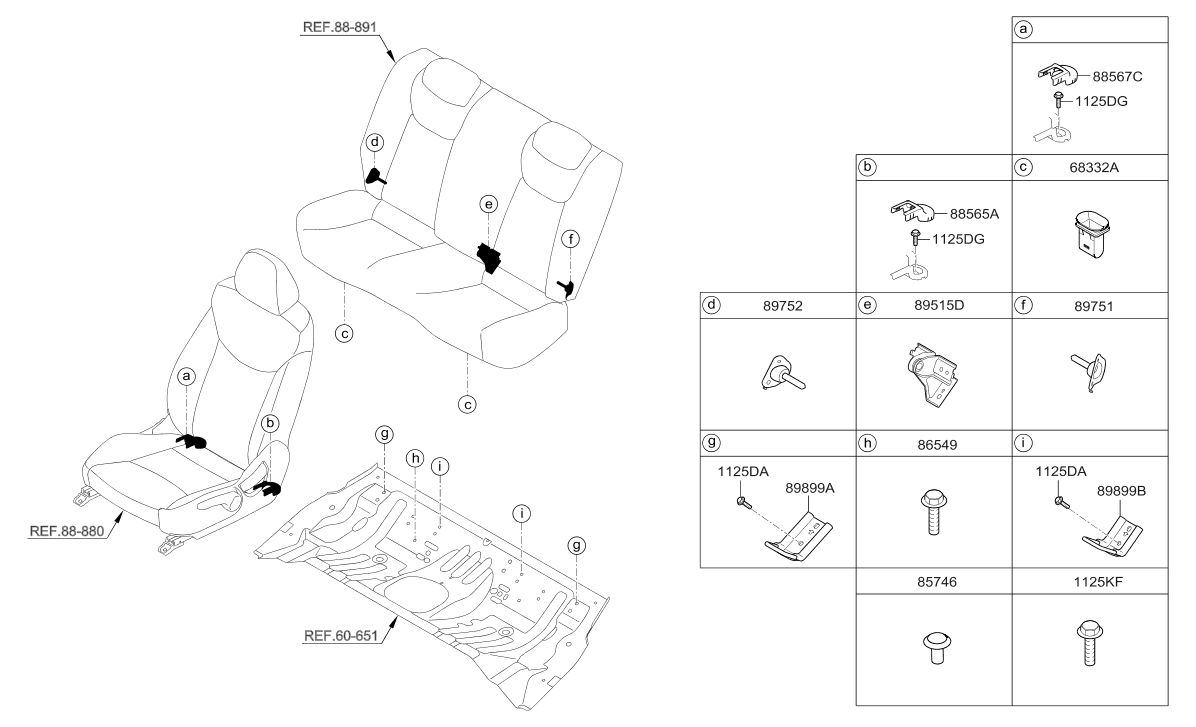 89899-3X000 Hyundai Child Lower Anchor ISO Fix