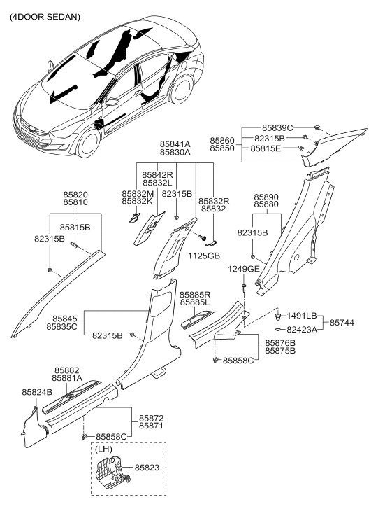 Hyundai 85832-3X550-TX Cover-Srs Logo,LH 85832-3X550-TX Hyundai Cover-Srs Logo,LH