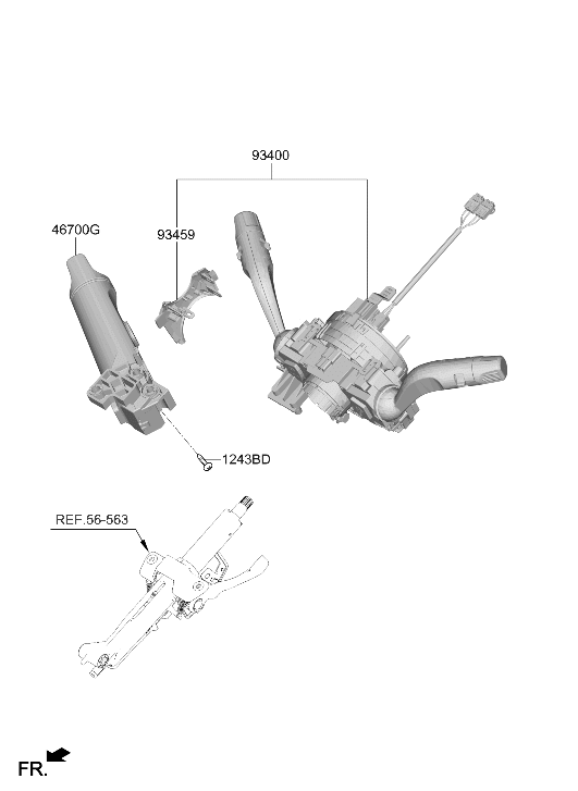 Hyundai 467W0-TD100-VKE LEVER -TYPE MULTI FUNCTION,SHI 467W0-TD100-VKE Hyundai LEVER -TYPE MULTI FUNCTION,SHI