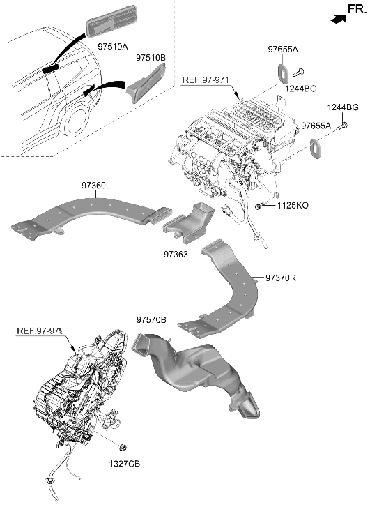 Hyundai 97376-TD000 DUCT-REAR HEATING JOINT 97376-TD000 Hyundai DUCT-REAR HEATING JOINT