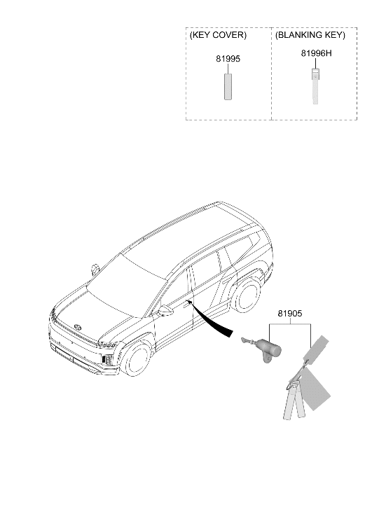 Hyundai 81995-KL010 PROTECTOR-KEY 81995-KL010 Hyundai PROTECTOR-KEY