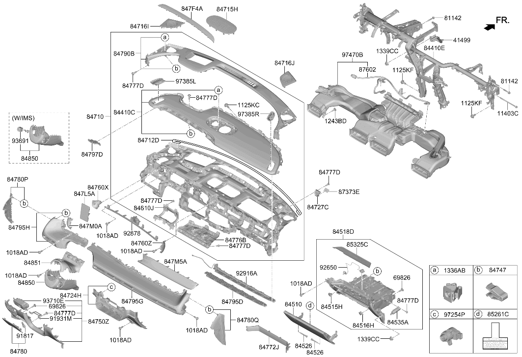 Hyundai 84495-TD000 BRACKET-PEDAL STOPPER 84495-TD000 Hyundai BRACKET-PEDAL STOPPER