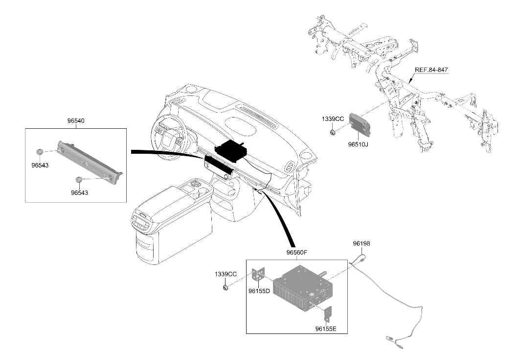 Hyundai 96175-GO100 Bracket-Set MTG,Left Hand 96175-GO100 Hyundai Bracket-Set MTG,Left Hand