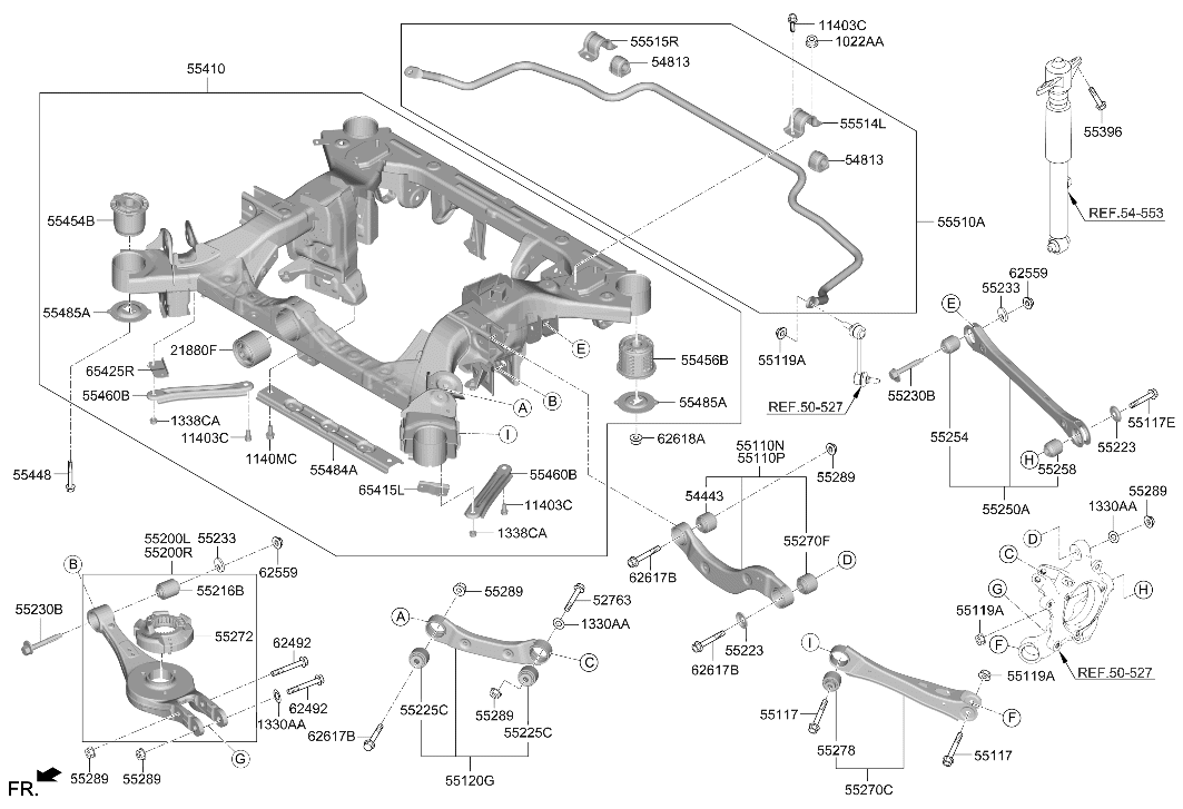 Hyundai 55138-DO000 BUSH-UPR ARM 55138-DO000 Hyundai BUSH-UPR ARM