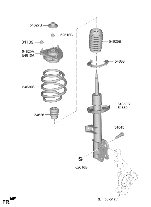 Hyundai 54630-TD000 Front Spring 54630-TD000 Hyundai Front Spring
