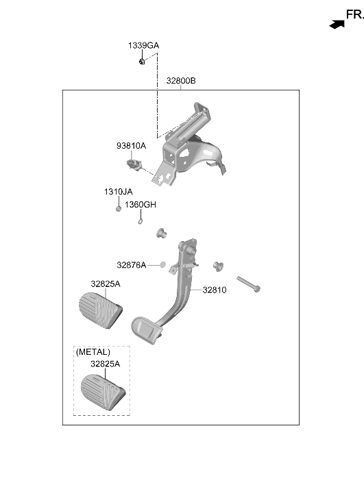 32810-TD100 Hyundai Brake Pedal