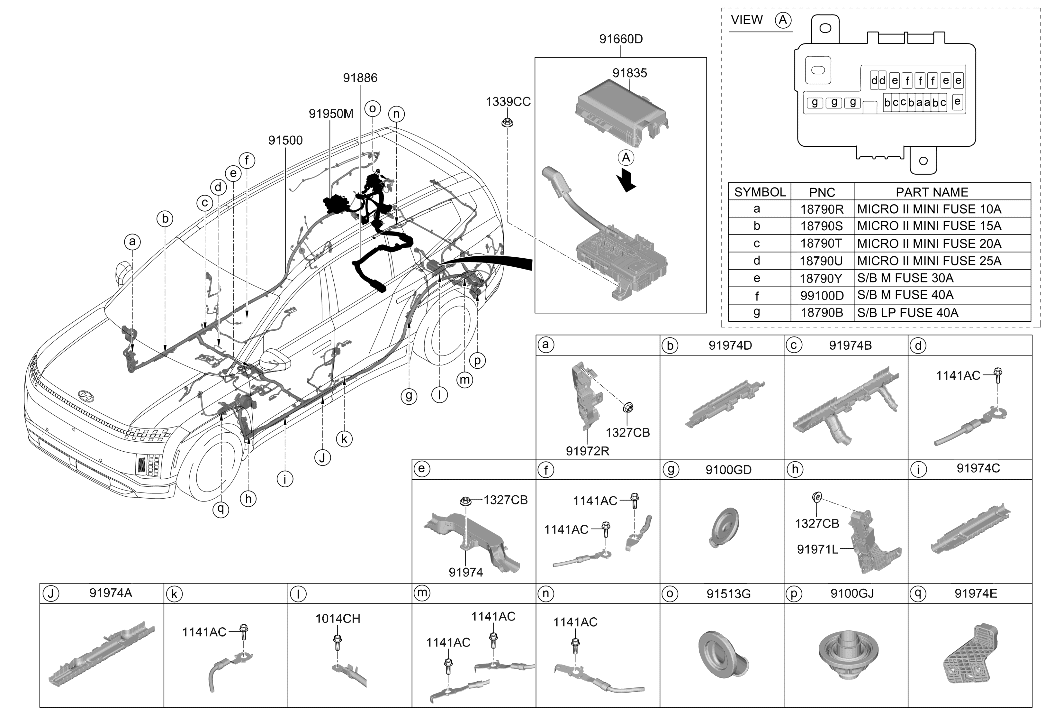 Hyundai 91968-DO000 MULTI CONNECTOR BOX,LH 91968-DO000 Hyundai MULTI CONNECTOR BOX,LH