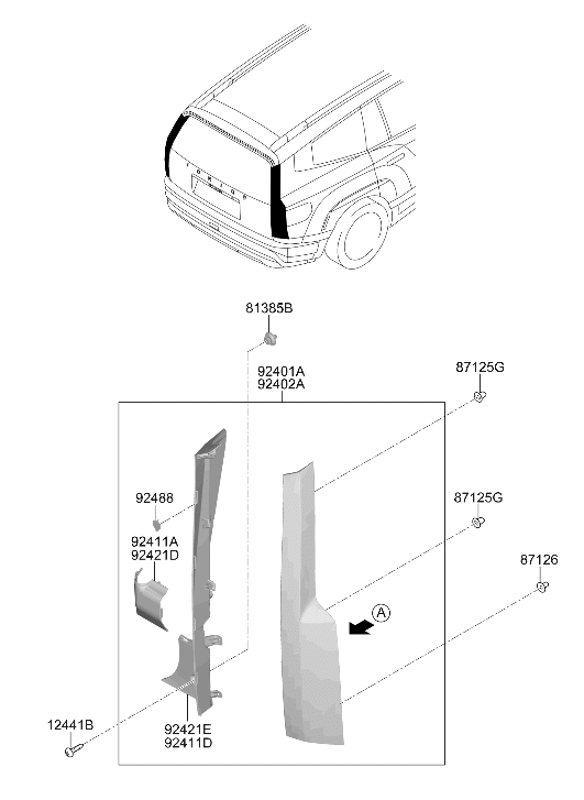 Hyundai 92401-TD000 LAMP ASSY-REAR COMBINATION,LH 92401-TD000 Hyundai LAMP ASSY-REAR COMBINATION,LH