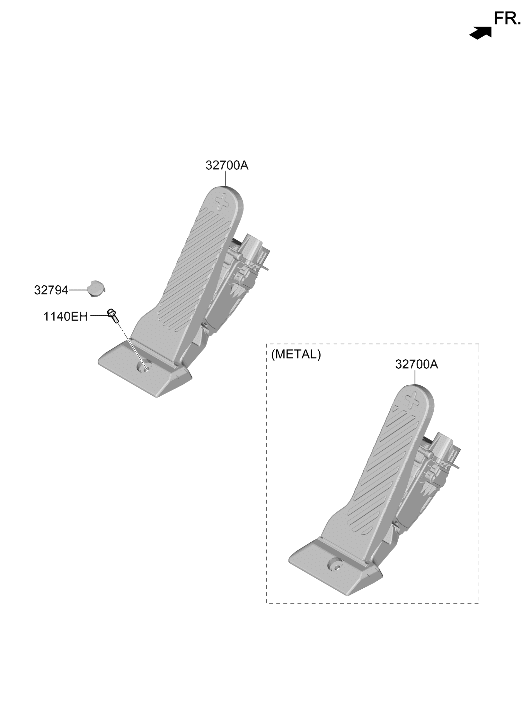 Hyundai 32700-TD100 PEDAL ASSY-ACCELERATOR 32700-TD100 Hyundai PEDAL ASSY-ACCELERATOR
