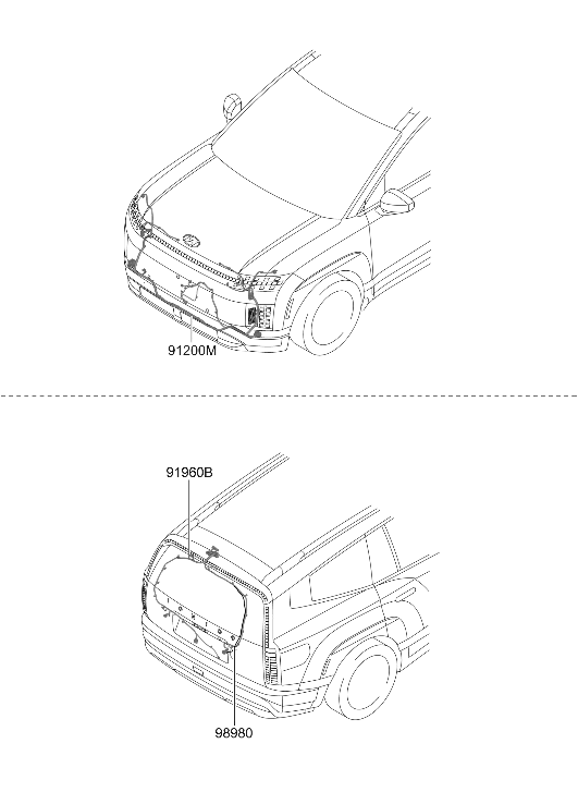 Hyundai 91650-TD030 Tail Gate Wiring Assembly 91650-TD030 Hyundai Tail Gate Wiring Assembly