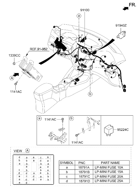 91148-2V012 Hyundai Wiring Assembly Main