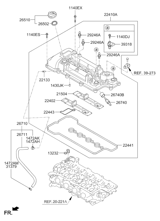 26711-2B000 Hyundai Breather Hose