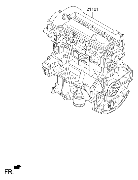 25HW1-2EK00 Hyundai Engine Assembly-Sub