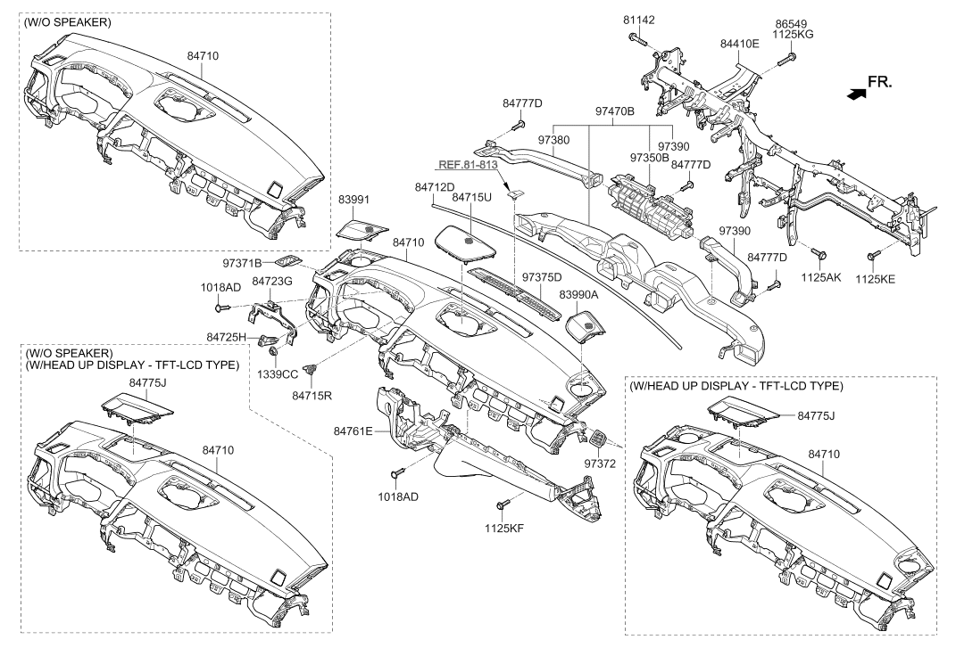 84714-B1000 Hyundai Crash Pad Main