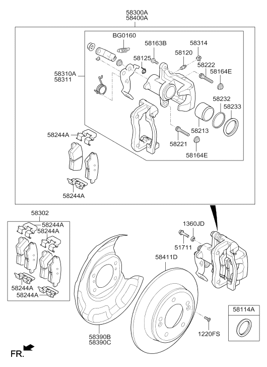 Hyundai 58254-1Y300 Lever Spring 58254-1Y300 Hyundai Lever Spring