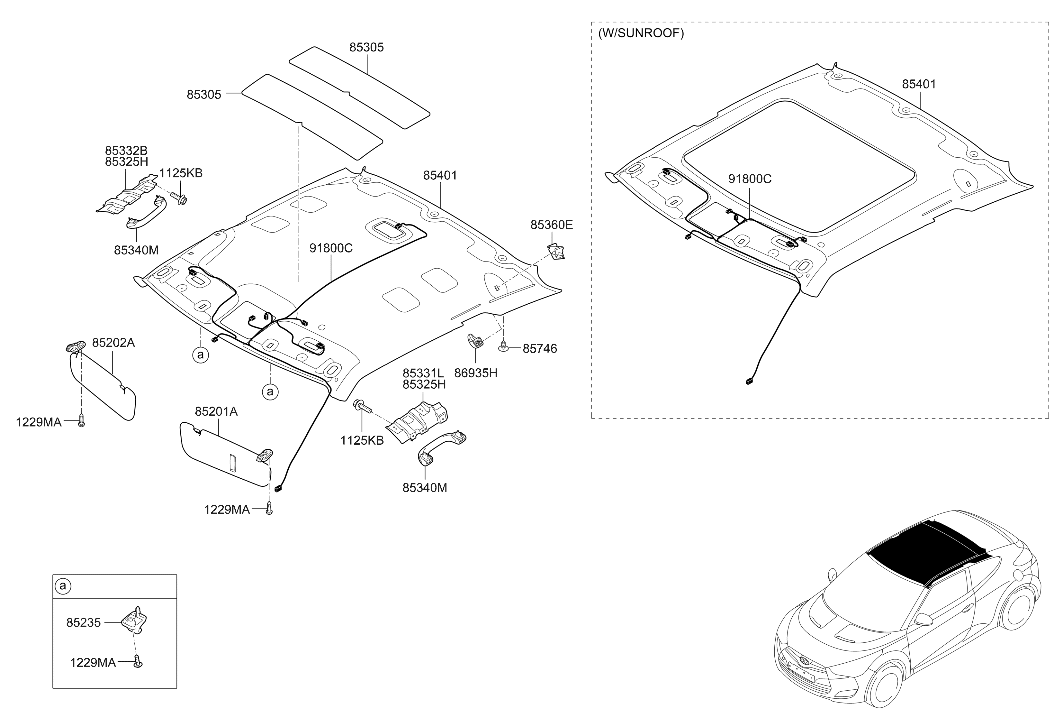 91800-2V111 Hyundai Wiring Assembly Roof