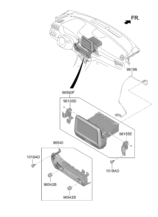 96560-K9700-MPP Hyundai Head Unit Assembly Avn