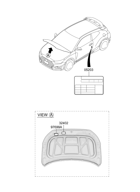 32431-2GJS2 Hyundai Emission Label