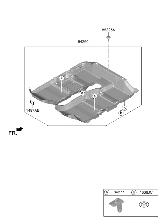 85325-21000-NNB Hyundai Plug Trim Mounting