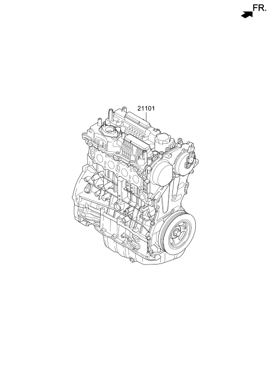 1T05T-2GA14-F Hyundai Engine Assembly-Sub
