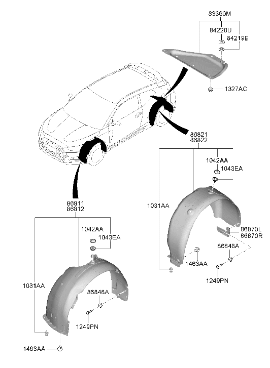 86880-J3000 Hyundai Cover Assembly-Spare Tire
