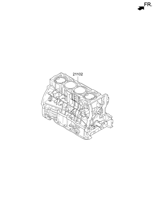 2T03T-2GA06-F Hyundai Engine Assembly Short