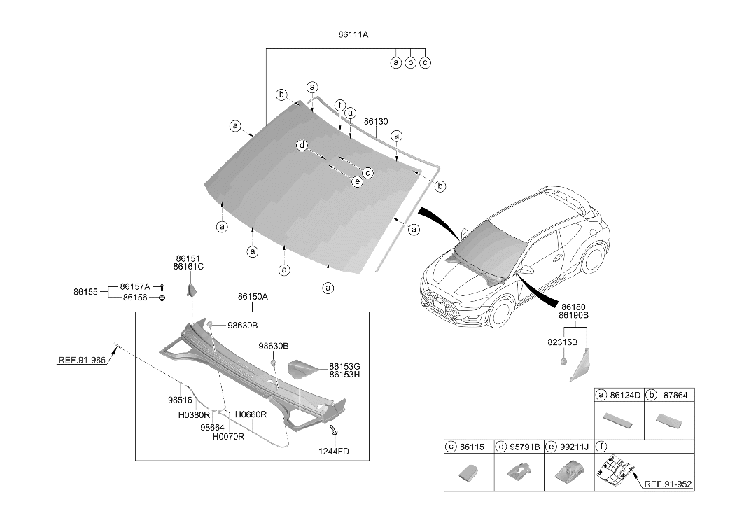 99211-K9500 Hyundai Front View Camera Unit