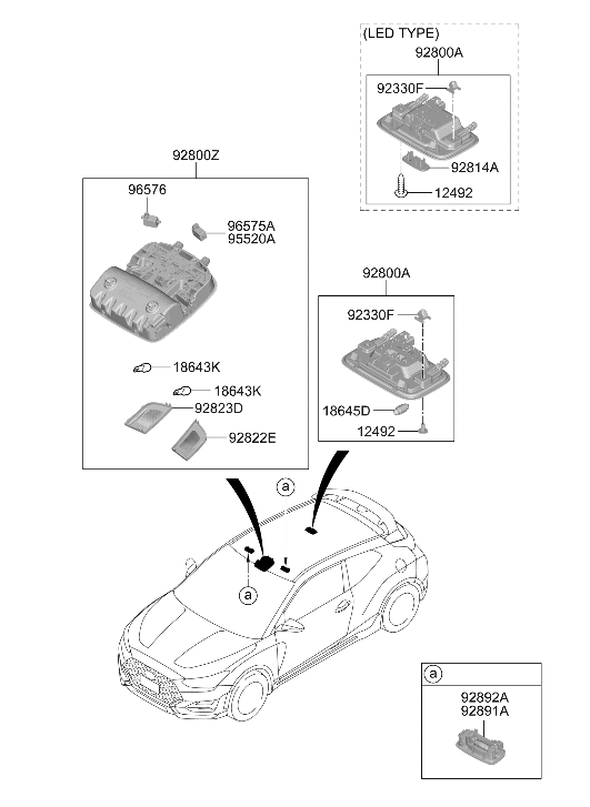 92814-G2000-NNB Hyundai Knob-Room Lamp