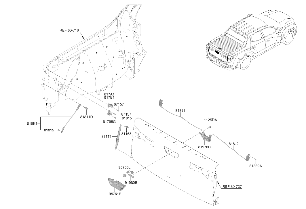 81821-K5520 Hyundai SWITCH ASSY-TAIL GATE
