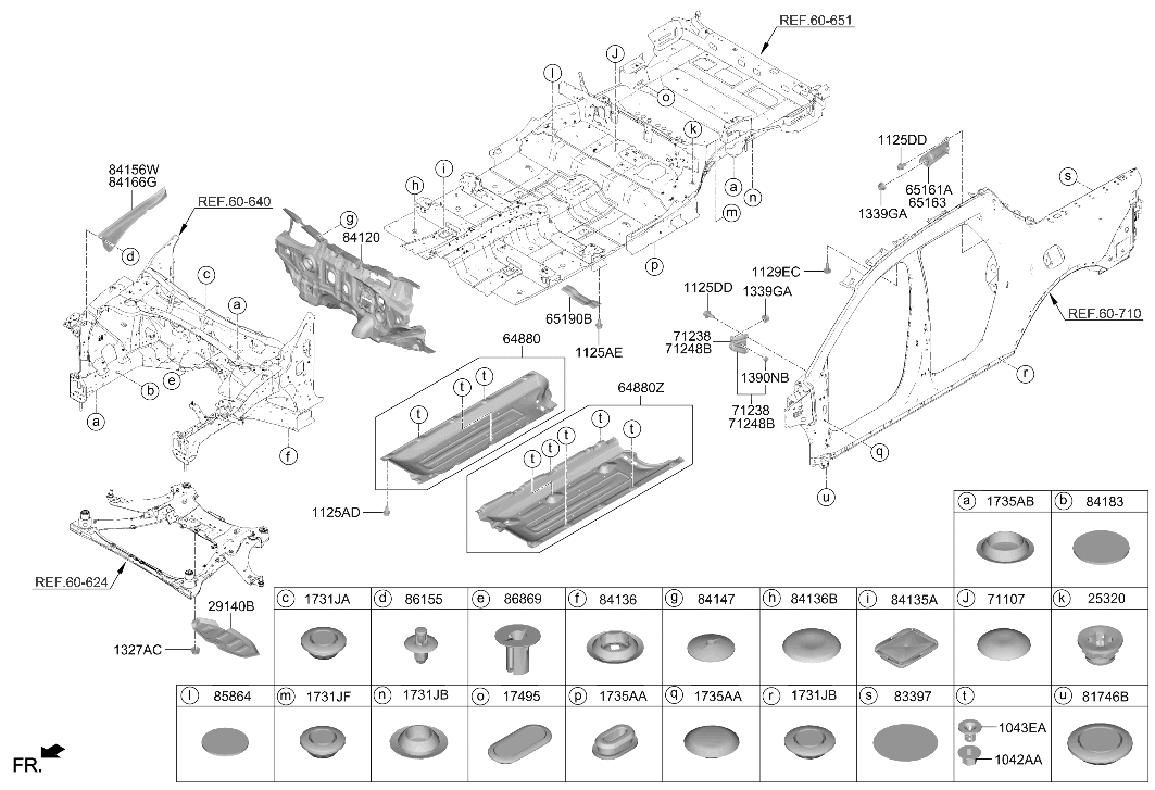 Hyundai 84291-K5500 COVER-ENGINE UNDER,RR 84291-K5500 Hyundai COVER-ENGINE UNDER,RR