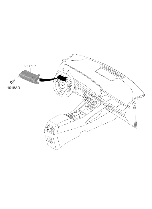 Hyundai 93750-K5510-NNB SWITCH ASSY-SIDE CRASH PAD,LWR 93750-K5510-NNB Hyundai SWITCH ASSY-SIDE CRASH PAD,LWR