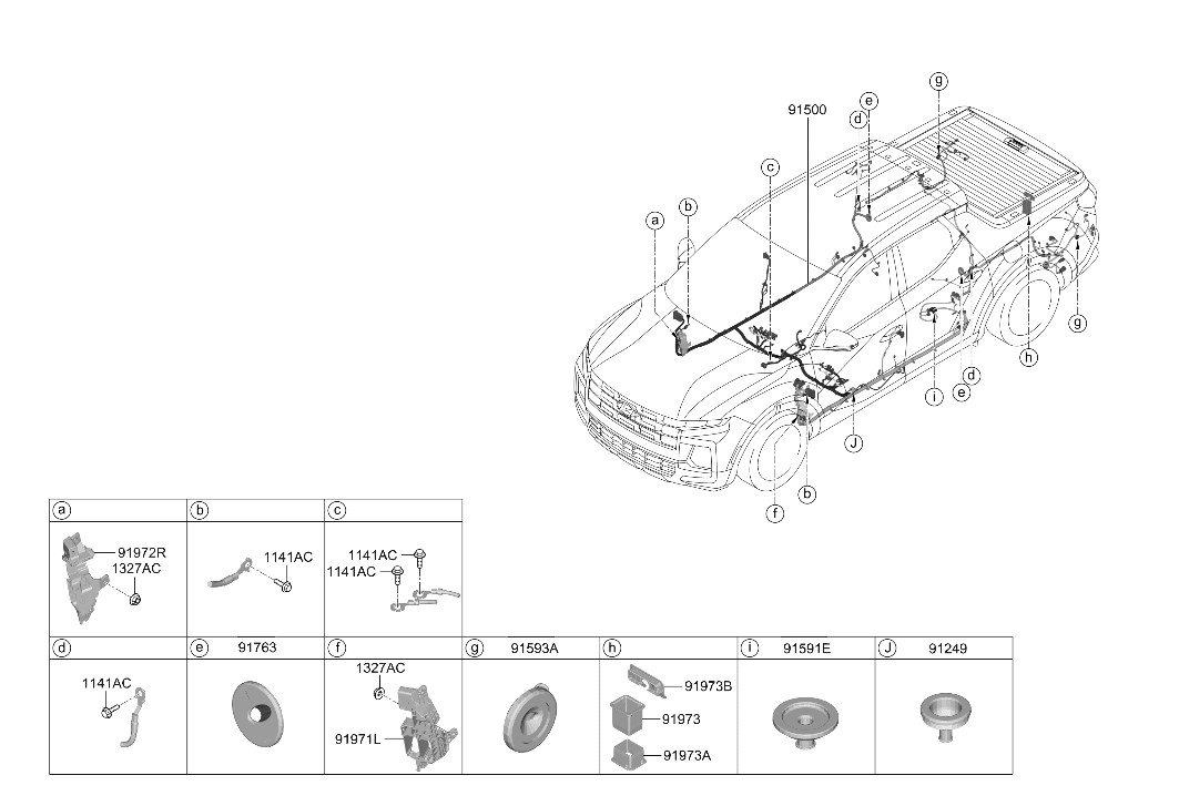 Hyundai 91510-K5200 Wiring Assembly Floor 91510-K5200 Hyundai Wiring Assembly Floor