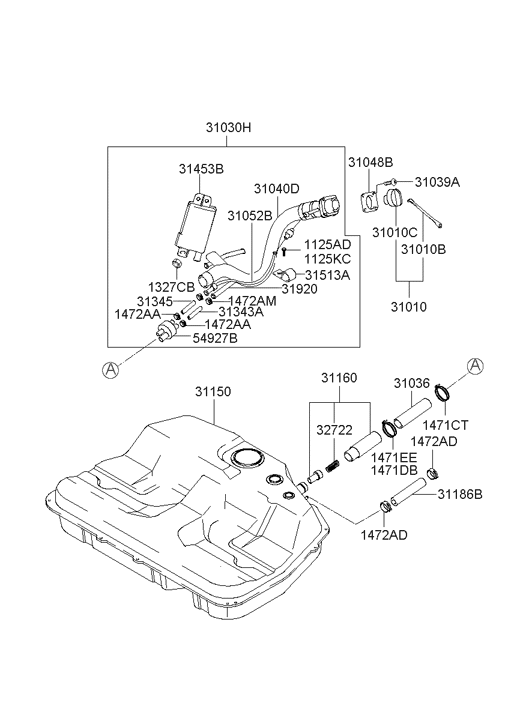 31050-39100 Hyundai Separator Assembly-Fuel