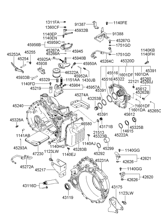 45219-39550 Hyundai Bracket-Harness