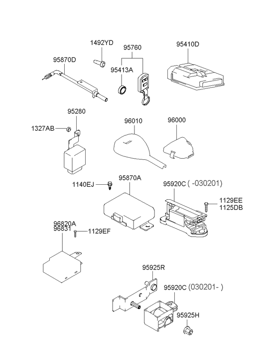 95925-39195 Hyundai Nut Assembly-AIRBAG Sensor Mounting