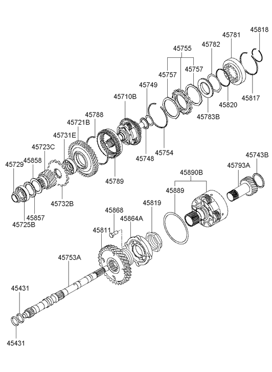 Hyundai 45710-39530 Carrier Assembly-Direct Planet 45710-39530 Hyundai Carrier Assembly-Direct Planet