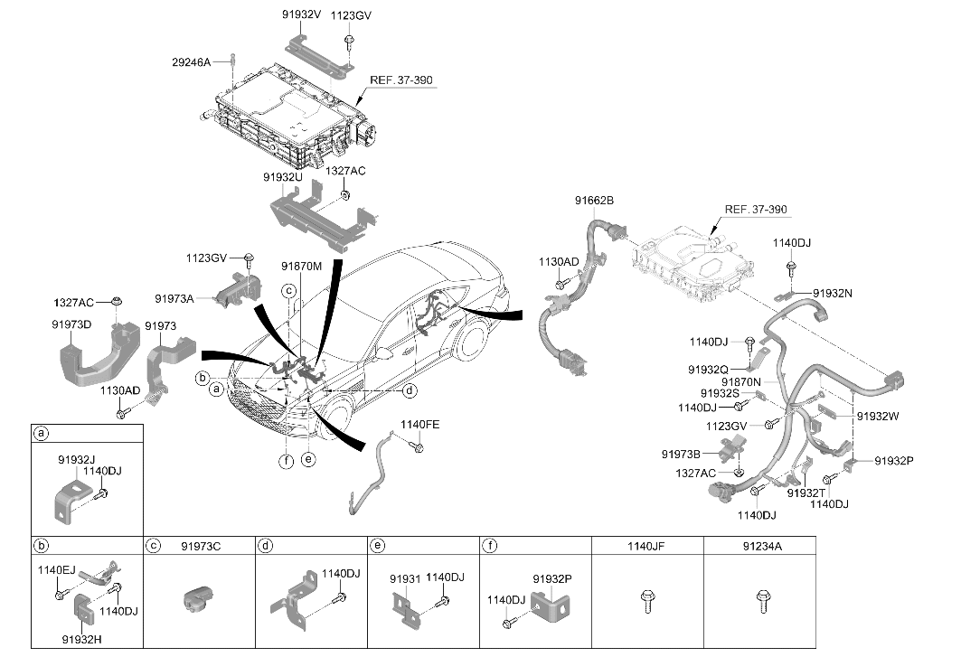 91931-JI090 Hyundai Bracket Wiring MTG