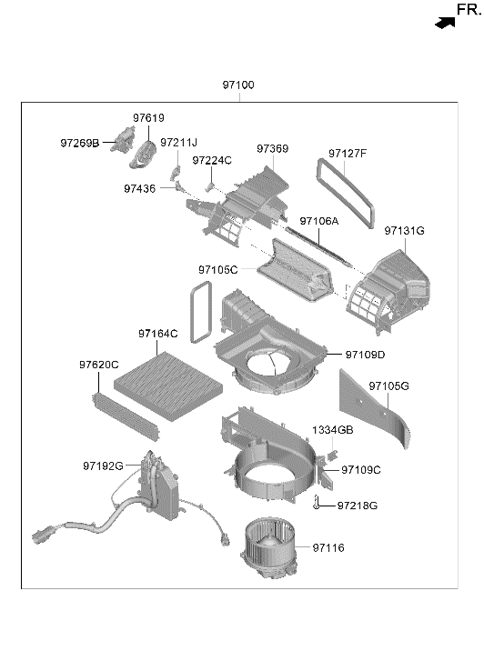 Hyundai 97184-JI000 ARM-DEFROSTER DOOR 97184-JI000 Hyundai ARM-DEFROSTER DOOR