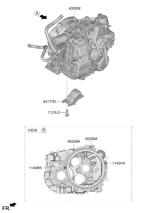43000-2N120 Hyundai TRANSMISSION ASSY-DCT(WITHOUT)
