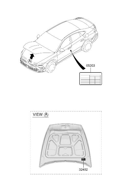 Hyundai 32450-2S300 Emission Label 32450-2S300 Hyundai Emission Label