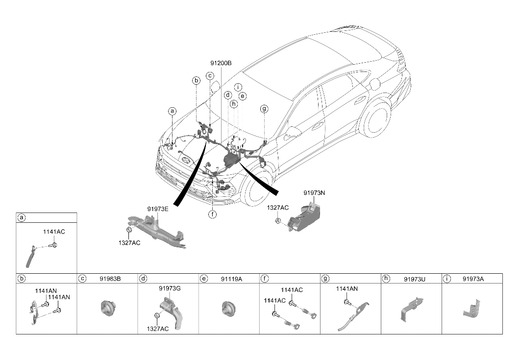 Hyundai 91961-N1040 Protector Wiring 91961-N1040 Hyundai Protector Wiring