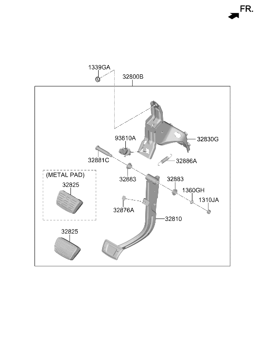 32830-L1100 Hyundai Member Assembly-Brake