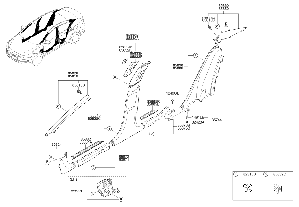 Hyundai 85843-F2000-TRY Cover-Height ADJUSTER RH 85843-F2000-TRY Hyundai Cover-Height ADJUSTER RH
