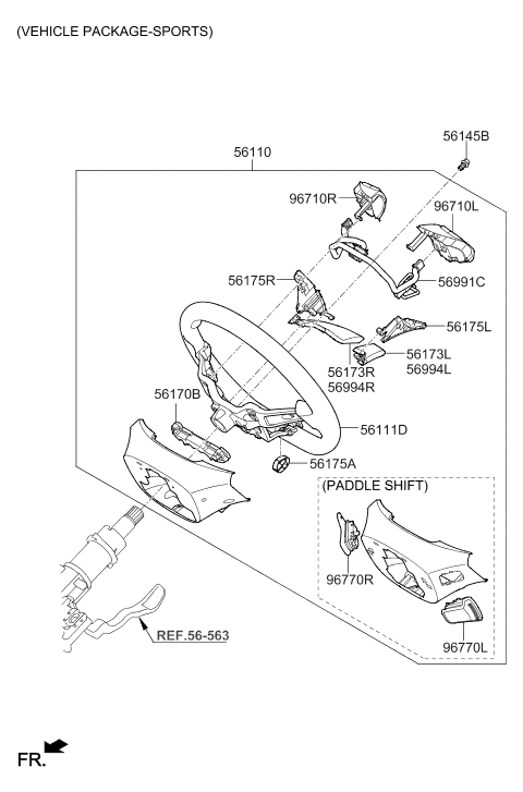 Hyundai 96710-G2010-KEX Steering Remote Control Switch Assembly,Left 96710-G2010-KEX Hyundai Steering Remote Control Switch Assembly,Left