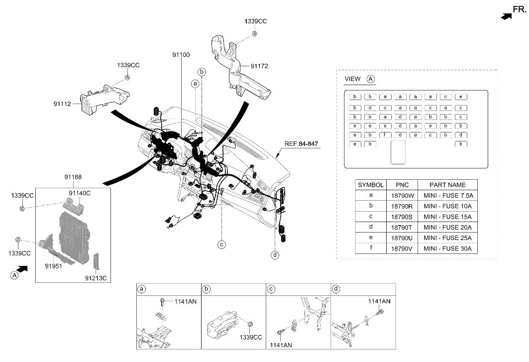 Hyundai 91107-F2240 Wiring Assembly Main 91107-F2240 Hyundai Wiring Assembly Main