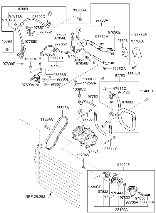 97785-2H340 Hyundai A/C Cooler Line Clip