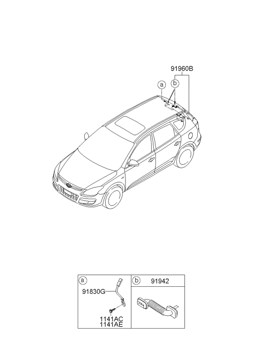 Hyundai 91830-2L000 Wiring Assembly-Rear Heated 91830-2L000 Hyundai Wiring Assembly-Rear Heated
