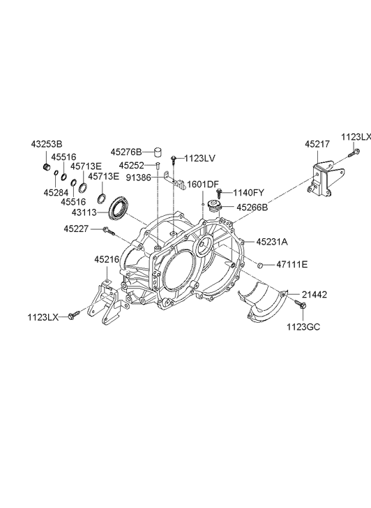 45231-23501 Hyundai Converter Housing